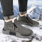 🥾 Men's Fleece-Lined Leather High-Tops | Warm Side-Zip Winter Boots – Non-Slip Grip for Cold Weather ✨