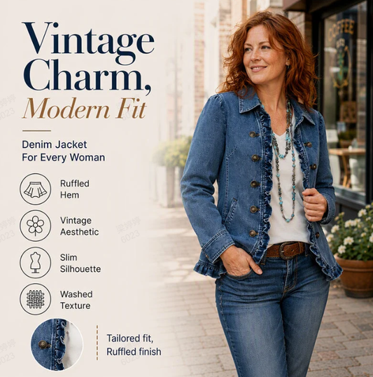 Hot Sale 50% OFF💖Women's Effortless Button Down Denim Shacket