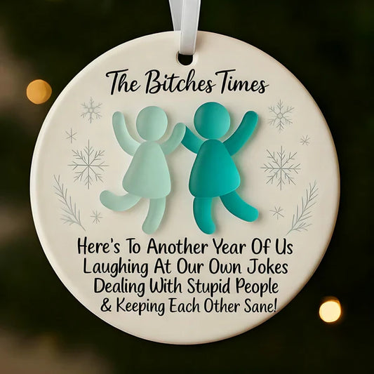 🎅CHRISTMAS SALE 70% OFF!🌊Funny Friendship Sea Glass Keepsake Ornament✨ Shaped by Nature & Crafted by Hand