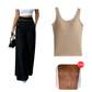 ⌛Limited-Time Offer🛍️Women's High-Waisted, Highly Stretchy Wide-Leg Pants with Contrast-Color Piping💯High quality