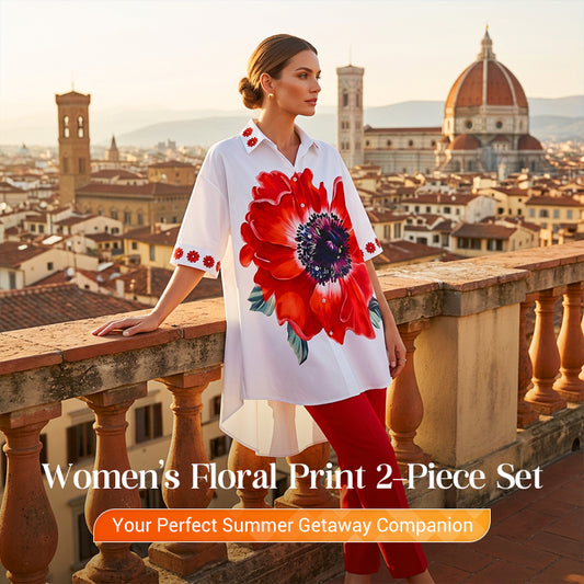 Women's Floral Print 2-Piece Set