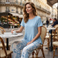 👚 50% OFF NOW! 🔥 Casual Round Neck Layered Tunic Top & Wide Leg Pants Set – Flowy Design, Soft Fabric & Perfect for Everyday Style 🌸