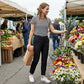 👖 50% OFF NOW! 💐Women's High‑Waisted Elastic Pants with Zipper Pockets – Stretchy Wrinkle‑Resistant Cropped Trousers