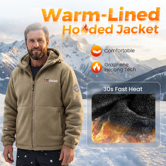 🎁2026 New Arrivals💥Upgraded Unisex Hooded Casual Graphene Heated Insulated Jacket (with Internal Pockets)
