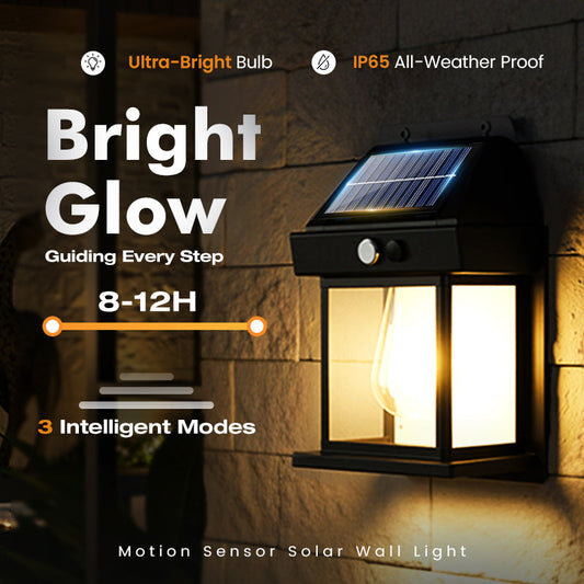 🎉70% OFF🎉SOLAR WALL LIGHT💡-Motion Sensor & Weatherproof, Automatic Dusk to Dawn Operation, Easy Installation for Garden and Pathway🌟