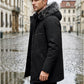 ✨Men's Windproof Hooded Thermal Mid-Length Parka Jacket