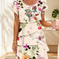 💃SUMMER HOT SALE 50% OFF🎁Multi-plant Floral Print Cascade Dress