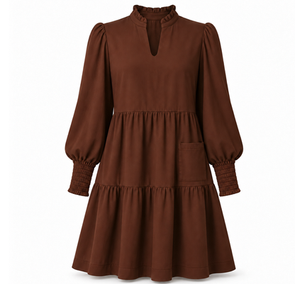 🌸Hot Sale 50% OFF💖Women's V-Neck Tiered Ruffle Mini Dress