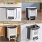 Foldable waste bin for kitchen cabinets