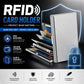 💰 Price Drop! RFID-blocking card holder – stainless steel, slim design, 3 capacities. 📇✨