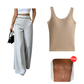 ⌛Limited-Time Offer🛍️Women's High-Waisted, Highly Stretchy Wide-Leg Pants with Contrast-Color Piping💯High quality