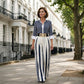 🥳SUMMER HOT SALE🥳💞50K+ SOLD!💥50% OFF! 🔥 Women's Striped Shirt & Wide-Leg Pants 2-Piece Set