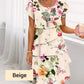 💃SUMMER HOT SALE 50% OFF🎁Multi-plant Floral Print Cascade Dress
