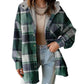 🔥Winter Hot Sale 50% OFF🔥⏰Women’s Classic Cozy Plaid Hooded Jacket🧥