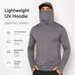 Men's Lightweight Quick-Dry UV Protection Hoodie – Built-in Face Cover, 4-Way Stretch & Sweat-Wicking