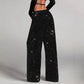🔥Limited-time offer-Women's Sequin Sparkle Wide Leg Pants with Elastic Waistband