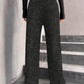 🔥Limited-time offer-Women's Sequin Sparkle Wide Leg Pants with Elastic Waistband