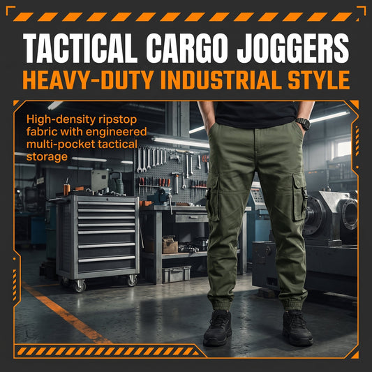 👖Last Day Promotion 49% OFF🔥Men’s Tapered Cargo Jogger Pants with Multi Pockets, Elastic Ankle Cuffs & Drawstring Waist