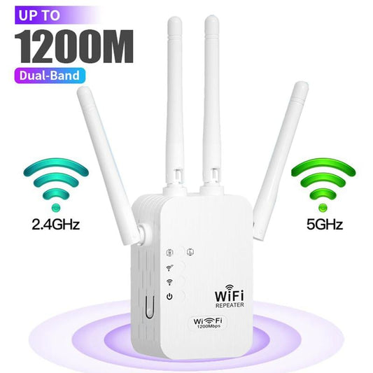 🎁Last day—50% OFF !🔥 2026 WiFi amplifier – 1200 Mbit/s, dual band (5 GHz / 2.4 GHz) 📶 Maximum signal amplification – stable connection throughout your home!