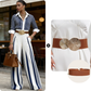 🥳SUMMER HOT SALE🥳💞50K+ SOLD!💥50% OFF! 🔥 Women's Striped Shirt & Wide-Leg Pants 2-Piece Set