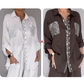Women's Sequin Shirt & Wide-Leg Pants Set
