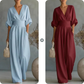 🔥Hot Sale 50% OFF🌸Women's V-Neck High Waist Wide Leg Jumpsuit