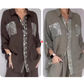 Women's Sequin Shirt & Wide-Leg Pants Set