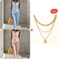 💗LAST DAY SALE 50% OFF⚡50K+ SOLD💕Women's Sleeveless Button Top and Loose Pants Set