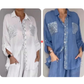 Women's Sequin Shirt & Wide-Leg Pants Set