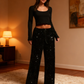 🔥Limited-time offer-Women's Sequin Sparkle Wide Leg Pants with Elastic Waistband