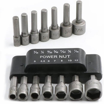 Power Nut Driver Drill Bit Set