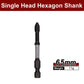65mm Single Head Hexagon Shank Screwdriver Bits - 10 PCS Set