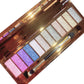 12 Colors Highly Pigmented Glitter Eyeshadow Palette with Brush & Mirror