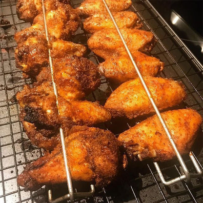 🔥Hot Sale💝Stainless Steel Chicken Wing Grilling Rails