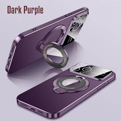 Magnetic Matte Phone Case with Stand for iPhone 11/12/13/14/15