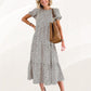 👗Women's Fashionable and Charming Generous Printed Ruffle Sleeve Dress