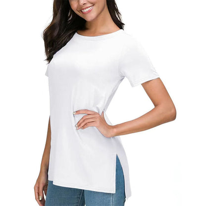 Women's Summer Casual Side Slit T-Shirt