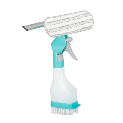 4 in 1 Multi-Function Glass Cleaner - Wiper, squeegee, brush and sprayer in one unit!
