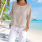 💕Summer cotton linen top with loose fit