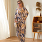 HOT SALE 50% OFF💖Printed Long Back-Hem Top Loose Pants 2 Piece Set