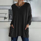 🎉  💖Black Friday Mega Deal – 50% off!💞🔥Women's Round Neck Long Sleeve Loose Pocket T-Shirt