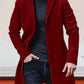 🍂 Timeless Warmth | Men's Wool-Blend Single-Breasted Notched-Collar Coat