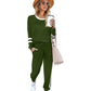 ⏰Last Day Sale 50% Off💃Women’s 2-Piece Crewneck Color-Block Sweatsuit