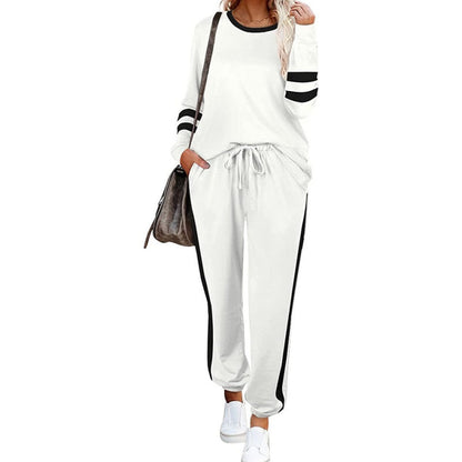 ⏰Last Day Sale 50% Off💃Women’s 2-Piece Crewneck Color-Block Sweatsuit