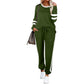 ⏰Last Day Sale 50% Off💃Women’s 2-Piece Crewneck Color-Block Sweatsuit