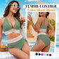 💃Vacation Sale 49% OFF💃Tummy Control Color Block Bikini Set
