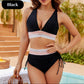 💃Vacation Sale 49% OFF💃Tummy Control Color Block Bikini Set