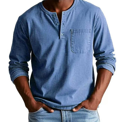 🔥SPRING HOT SALE 50% OFF🔥Men's Fashion Vintage Distressed Pocket Long-Sleeve Shirt