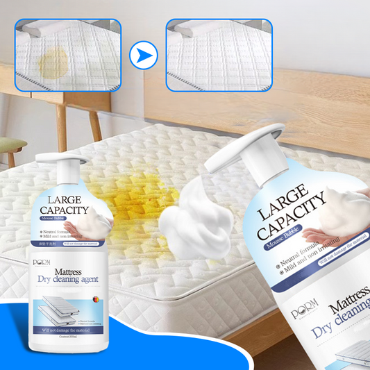 🏆 Last Day Special Price £8.99 ! 💛 50% OFF! Mattress Yellow Stain Cleaner – No water, no residue. Deep foam lifts old stains & urine marks. Gentle on fabric. 🧴✨