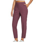 👖 50% OFF NOW! 💐Women's High‑Waisted Elastic Pants with Zipper Pockets – Stretchy Wrinkle‑Resistant Cropped Trousers